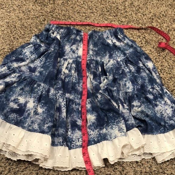 Vintage Skirt Size Small Blue White Tie Dye - Picture 5 of 7